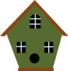 Green Bird House Clip Art